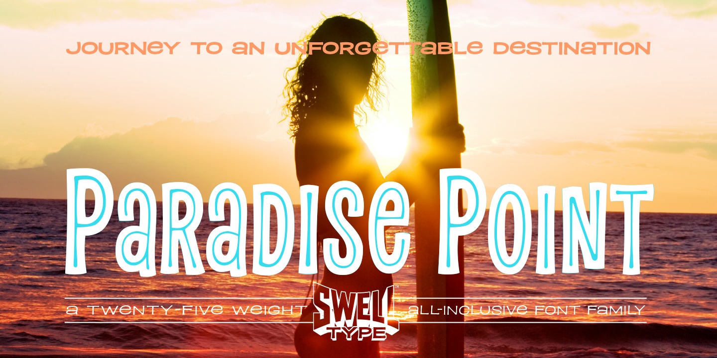 Пример шрифта Paradise Point #1